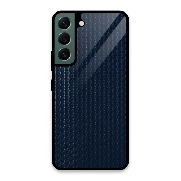 Blue Pattern Glass Back Case for Galaxy S22 5G